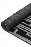Ares Arcadia Geomteric Black and White Rug