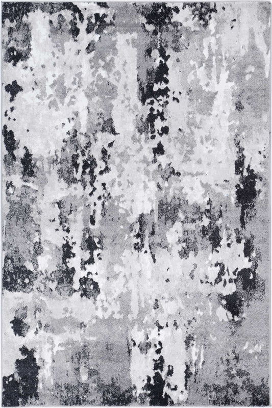 Bergen Abstract Black and Grey Rug
