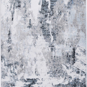 Bergen Abstract Light Grey and Blue Rug