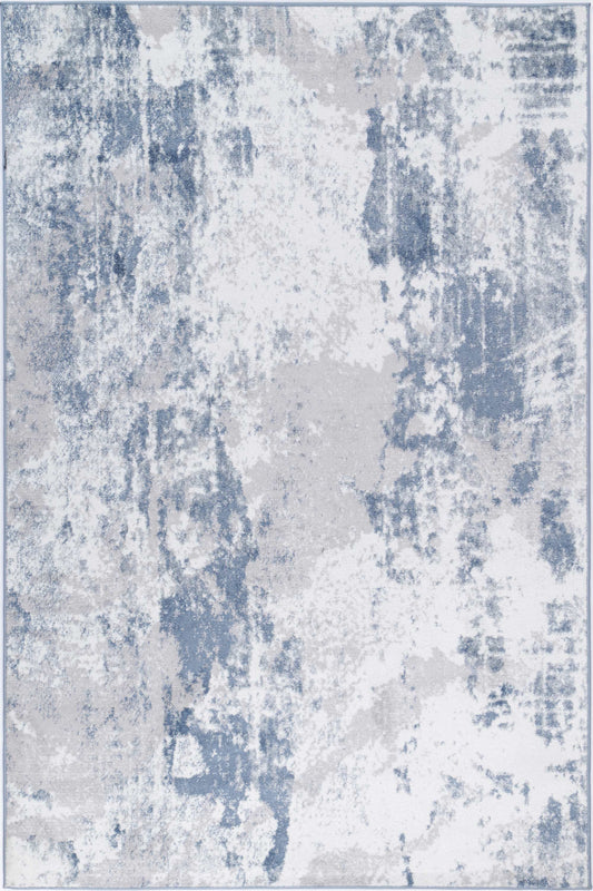 Bergen Abstract Blue and White Rug