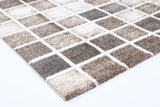 Chelsea Patchwork Grey and Beige Plush Rug