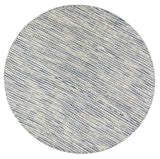 Nordic Blue Reversible Wool Round Rug
