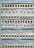 Piccolo Blue and Yellow Tribal Kids Rug