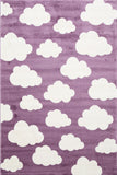 Piccolo Pink and White Cloud Kids Rug