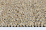 Taj Natural Basket Weave Black Jute Rug